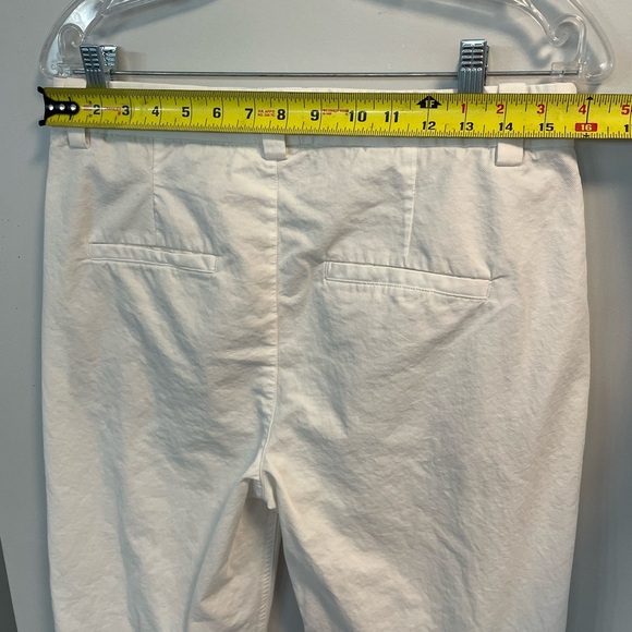Vince., 6, white 24” crop capri pants straight leg 100% cotton resort summer EUC - Picture 4 of 7